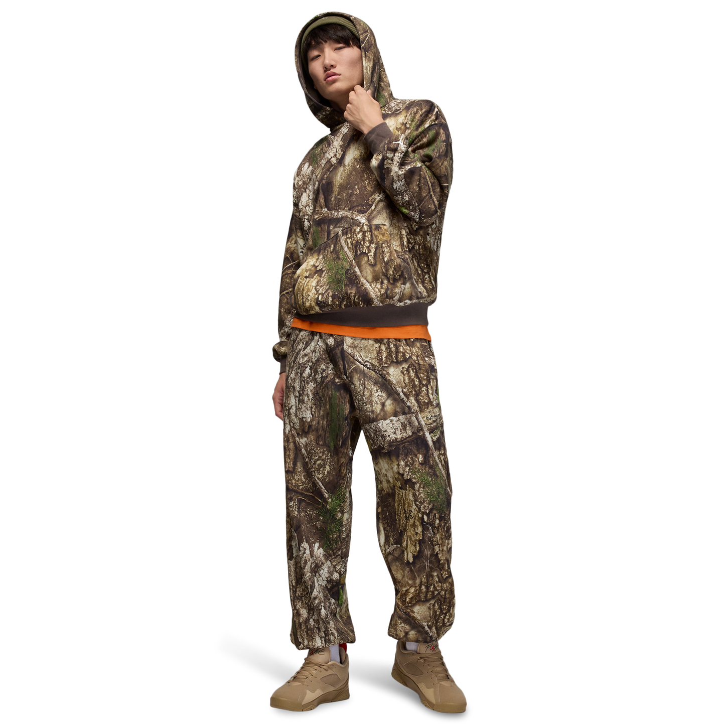 Jordan Brooklyn Fleece Pullover RLT - Men's - Medium Olive/Sail
