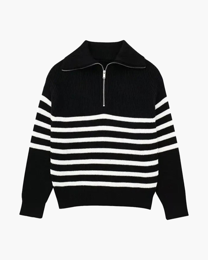 Striped Zip Up Sweater - foto 4