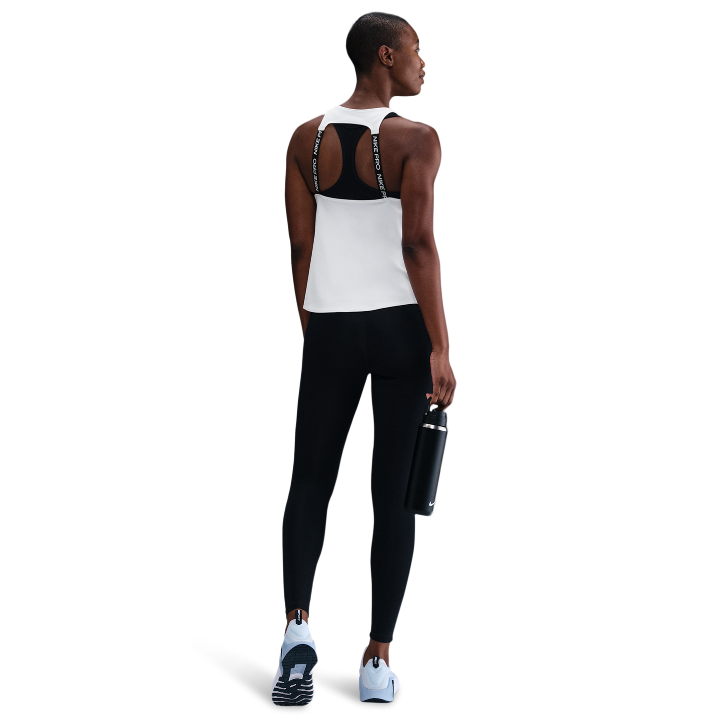 Nike Pro Dri-FIT Tank Elastika - Women's - White/Black