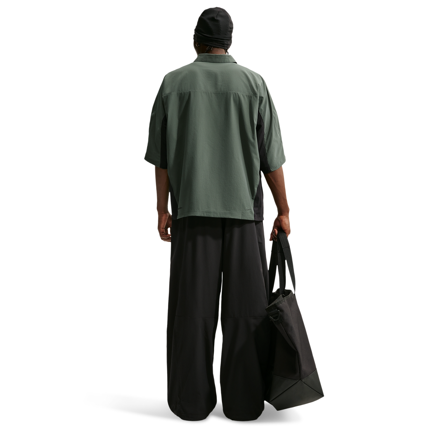 Nike Drifit Tech Helios Sun SS Shirt - Men's - Black/Black/Camo Green