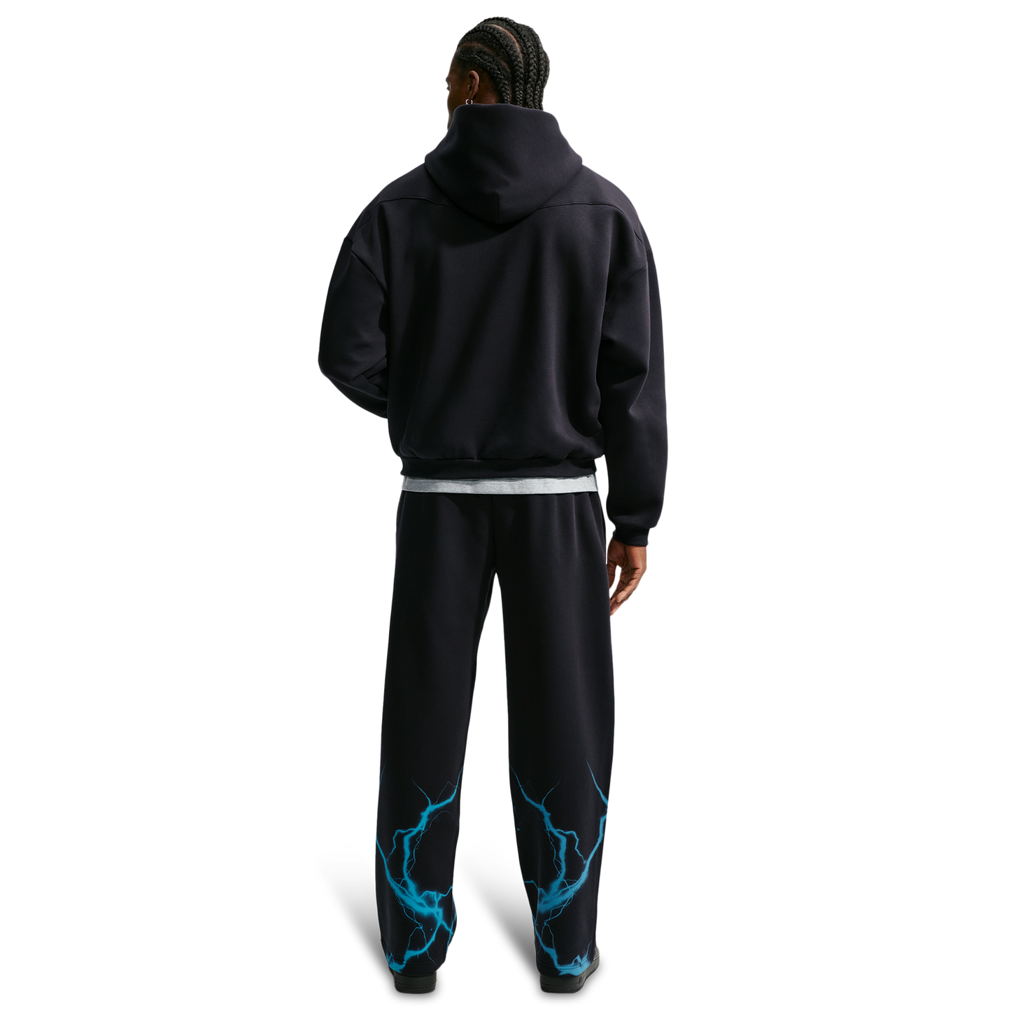 Nike Therma-FIT Standard Issue PO Hoodie Skull - Men's - Black/Pale Ivory/Light Current Blue