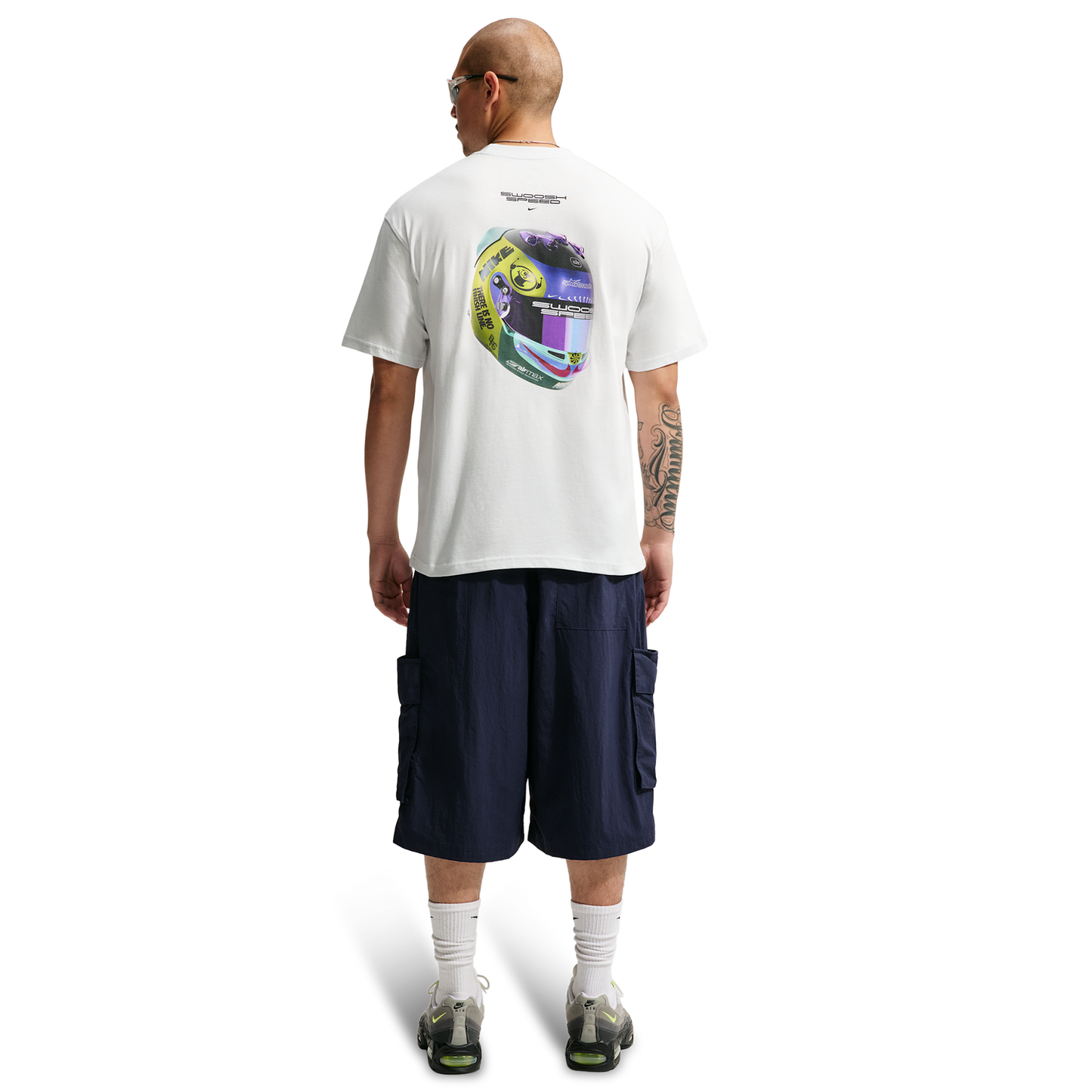Nike NSW Loose Race Helmet Tee - Men's - Off White