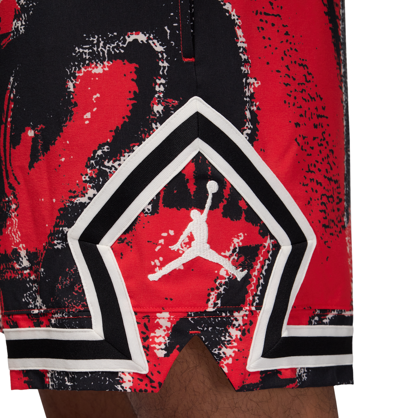 Jordan MJ AOP Diamond Short - Men's - Black/University Red