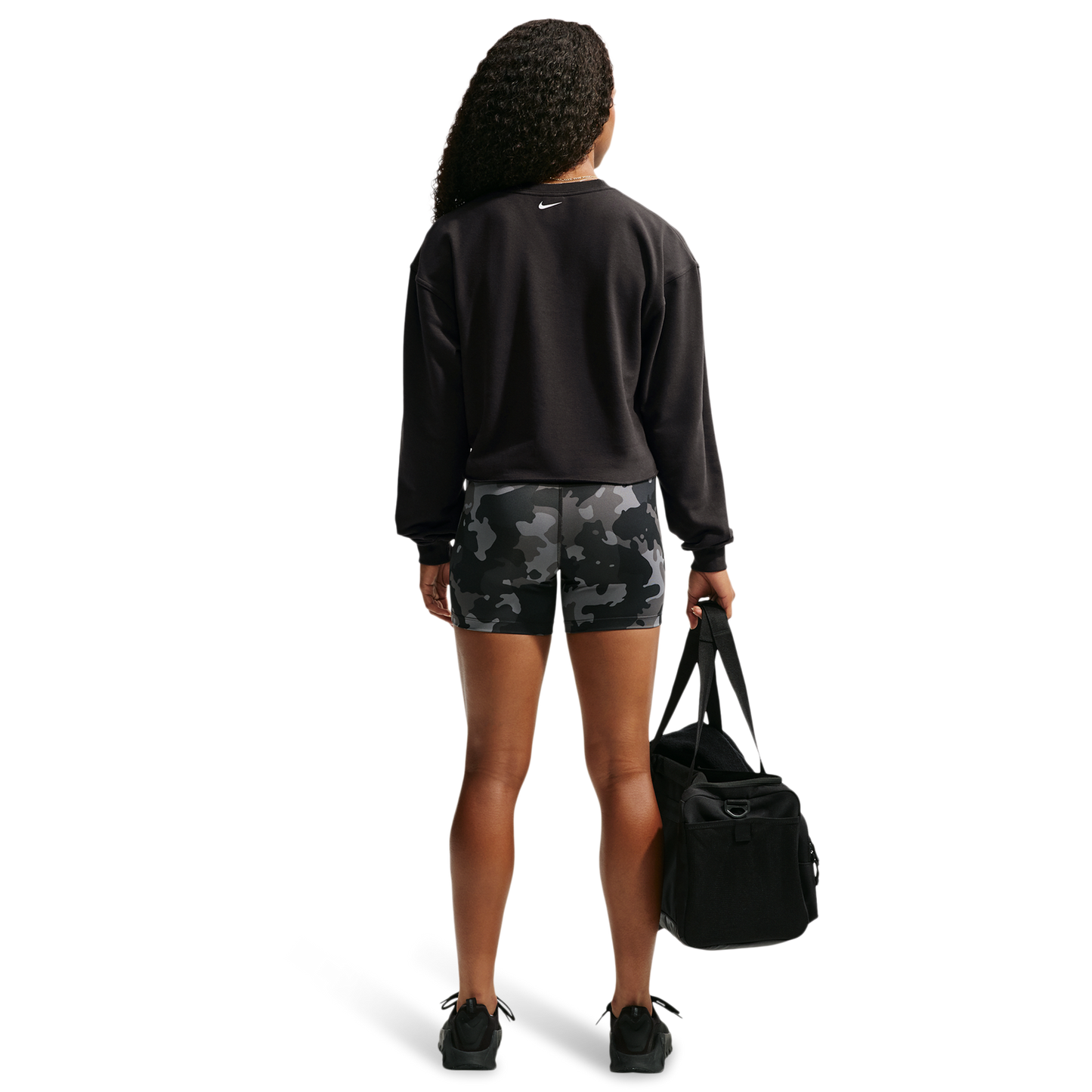 Nike Pro Dri-FIT Crew Fleece TT Gradient - Women's - Black/White