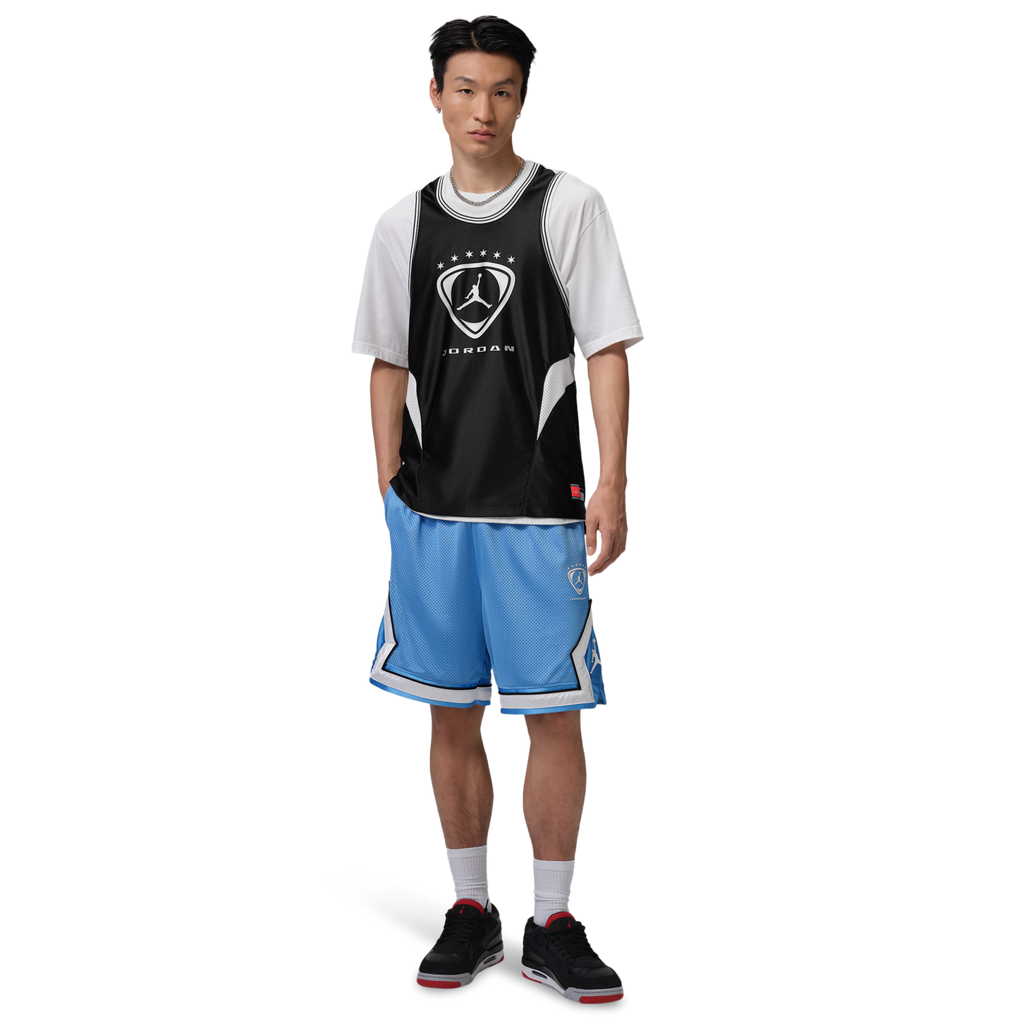 Jordan Brooklyn FC Sleeveless Jersey - Men's - White/Black/Metallic Silver
