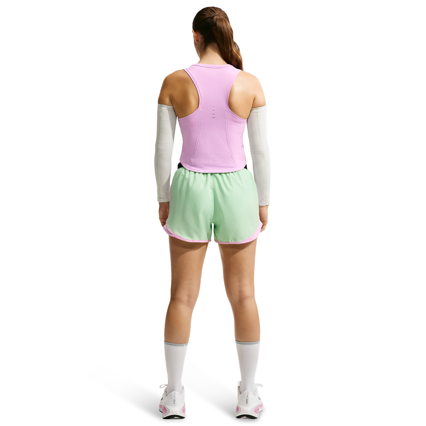 Nike Swift Dri-FIT Seamless Tank - Women's - Pink Rise/Cool Grey/Reflective Silv