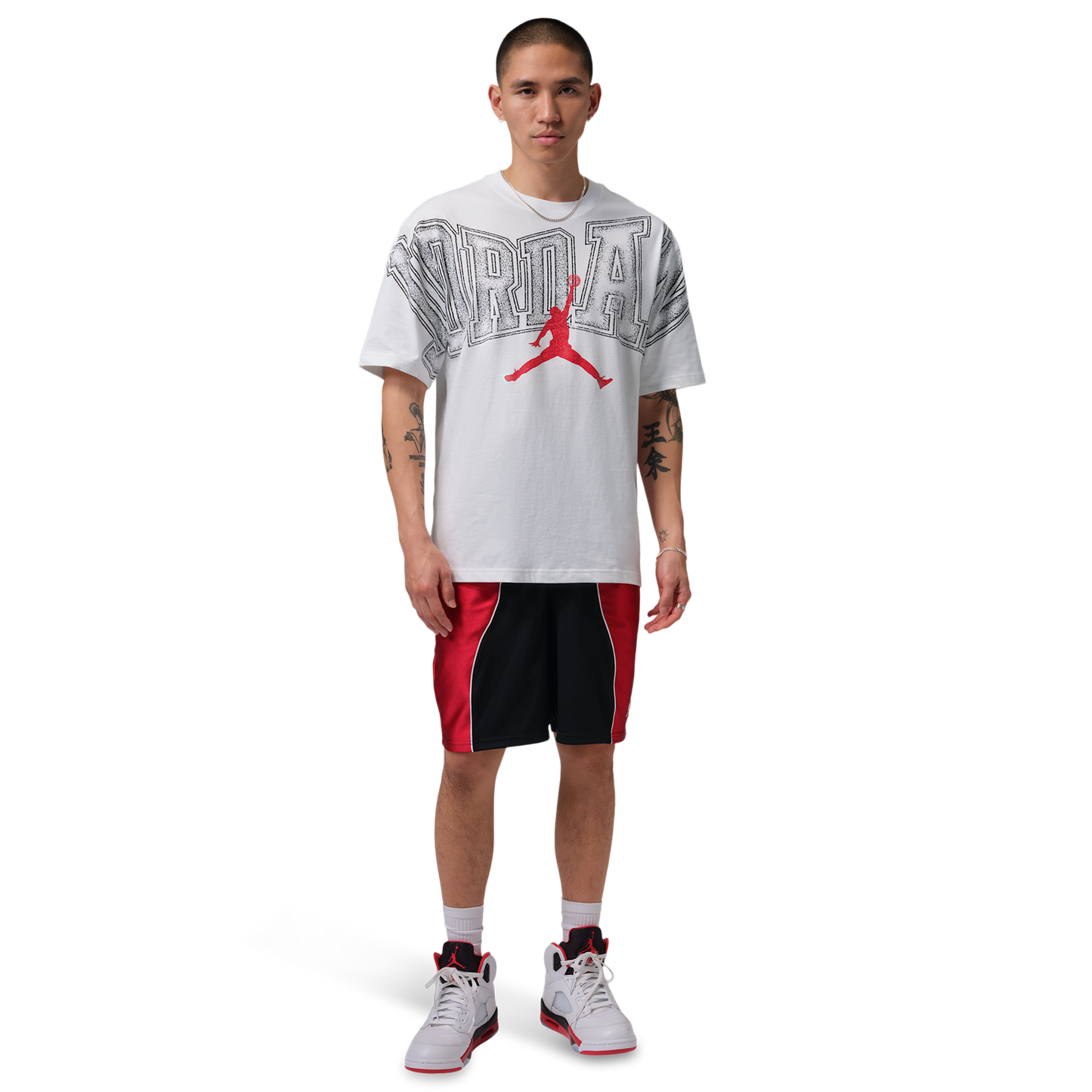Jordan New Stretch Gfx SS Crew - Men's - White