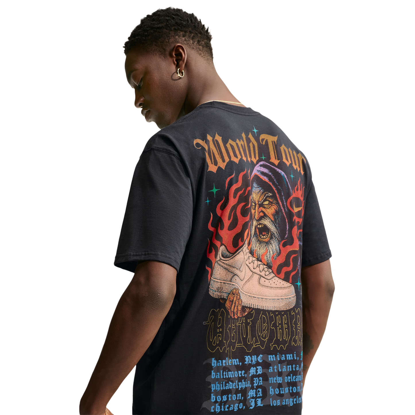 Nike Unseen Hours Loose T-Shirt - Men's - Black/Yellow
