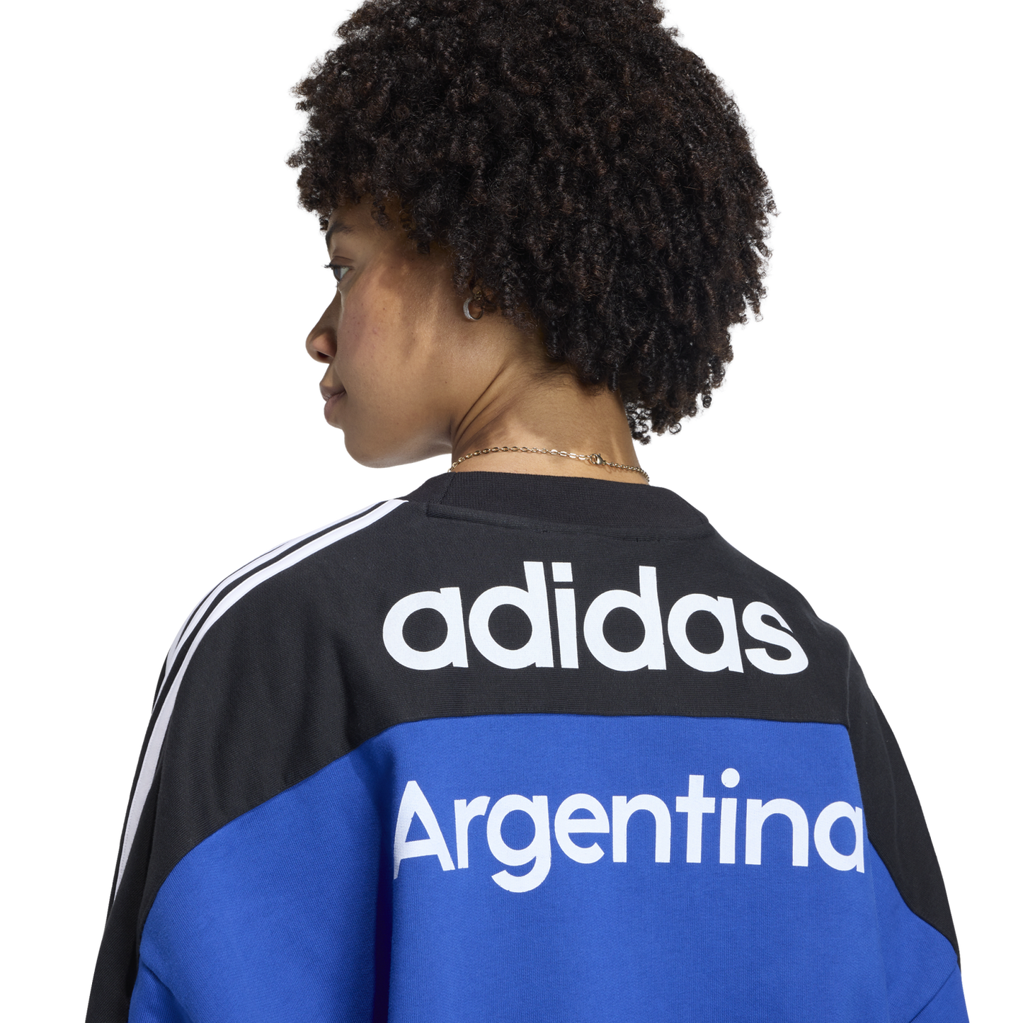 adidas Argentina Cutline Crew Sweater - Women's - Blue/White