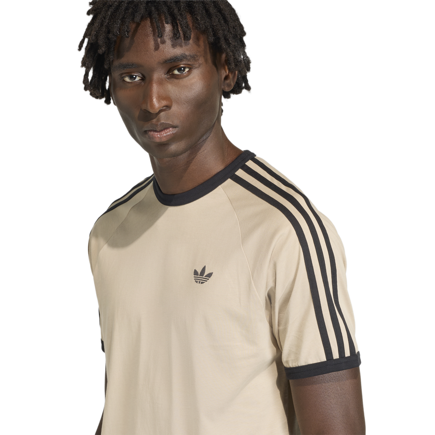 adidas 3-Stripes T-Shirt - Men's - Khaki/Black