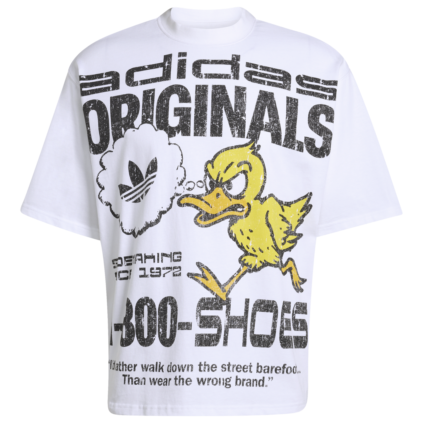 adidas Duck Graphic T-Shirt - Men's - White/Yellow/Yellow/Yellow