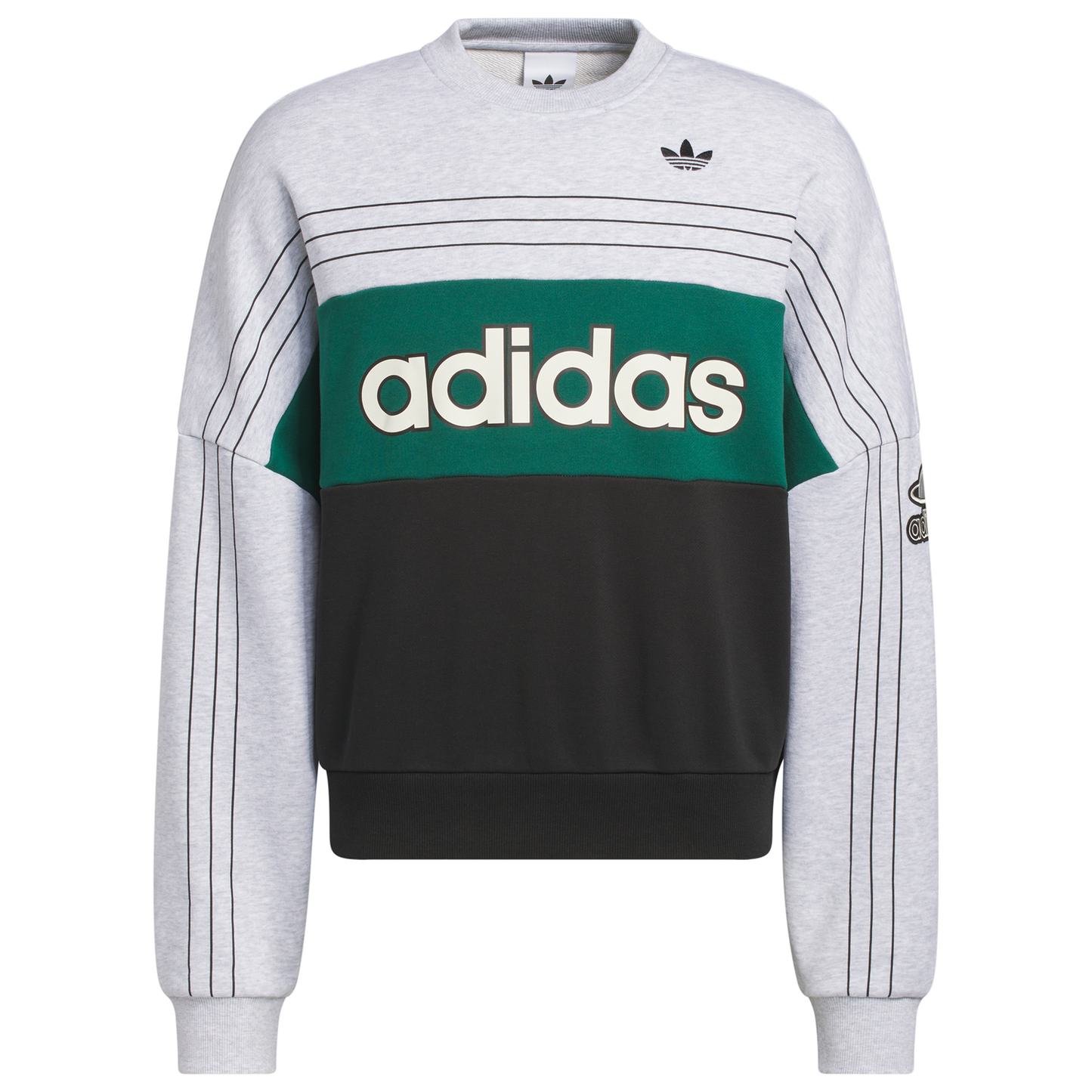adidas Originals Varsity Crew Sweatshirt - Men's - Light Grey Heather
