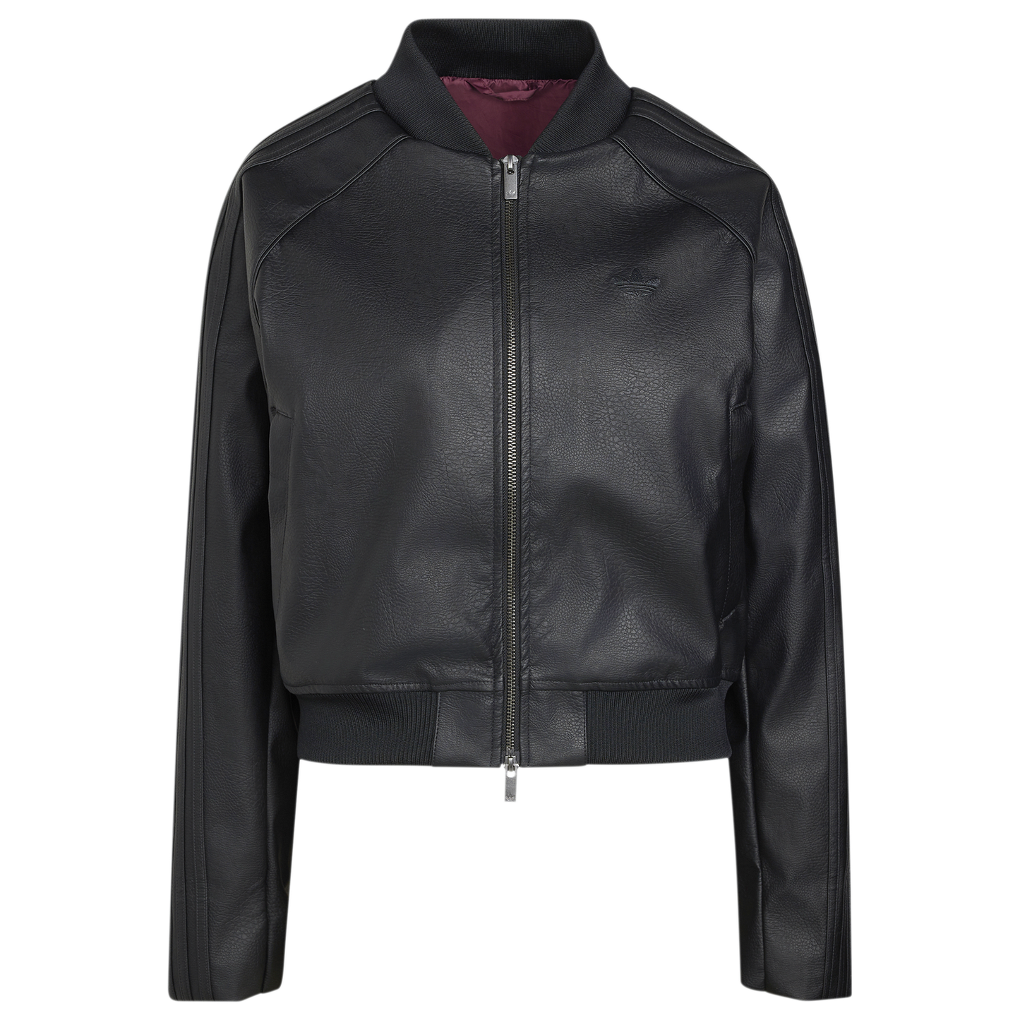 adidas Superstar Track Top Pleather - Women's - Black/Maroon