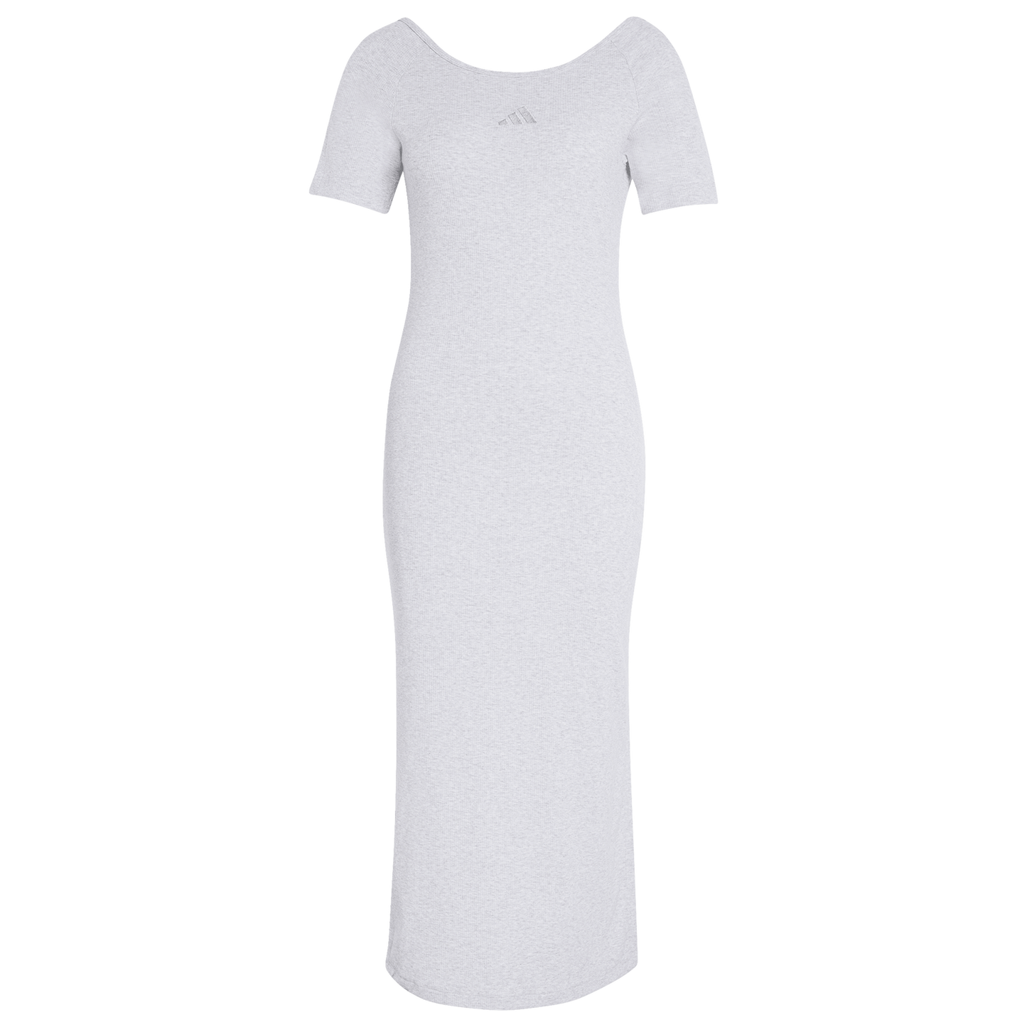 adidas Kit Small Logo Rib Dress - Women's - Light Grey Heather