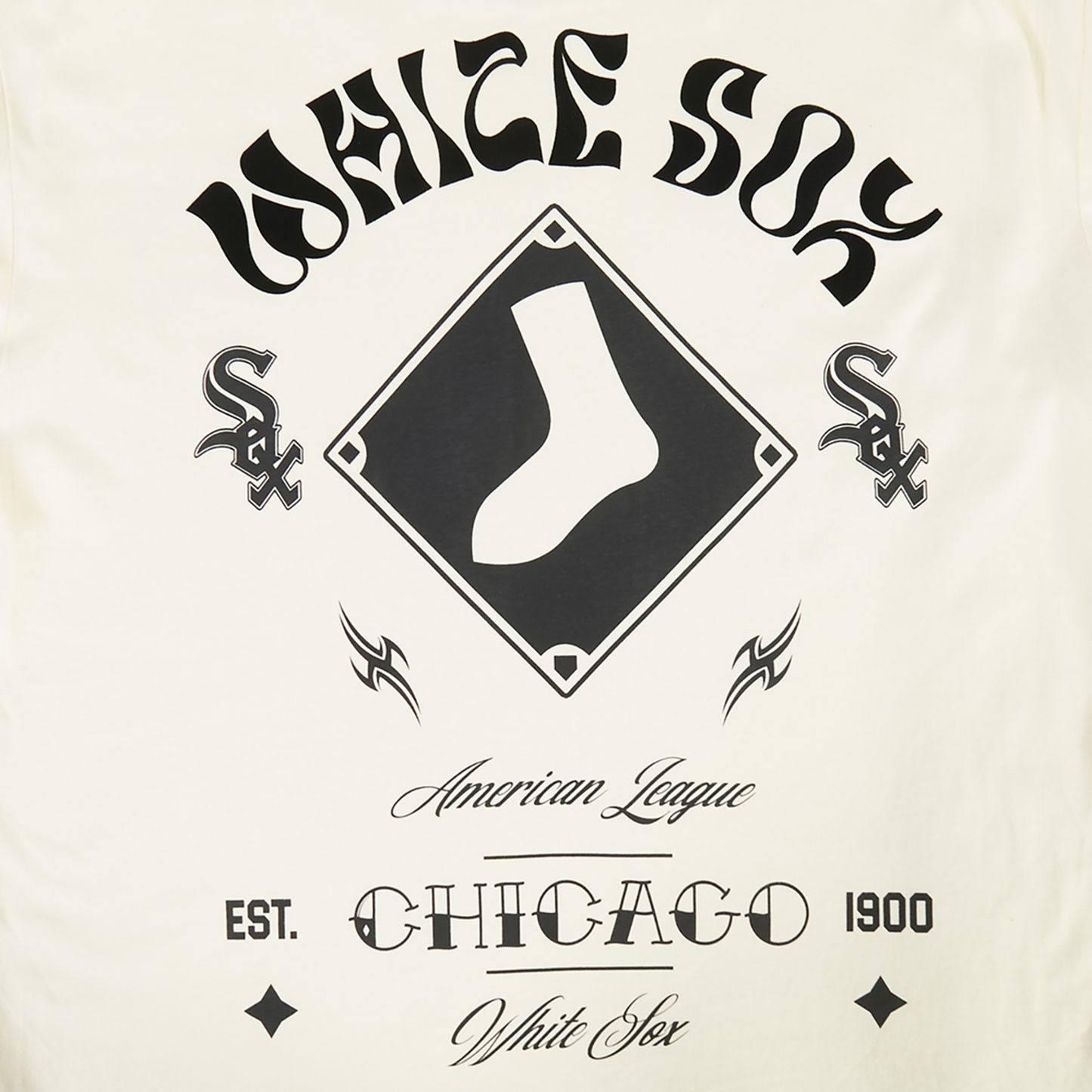 Pro Standard White Sox Wavy Pro Drop Shoulder FC T-Shirt - Men's - Eggshell