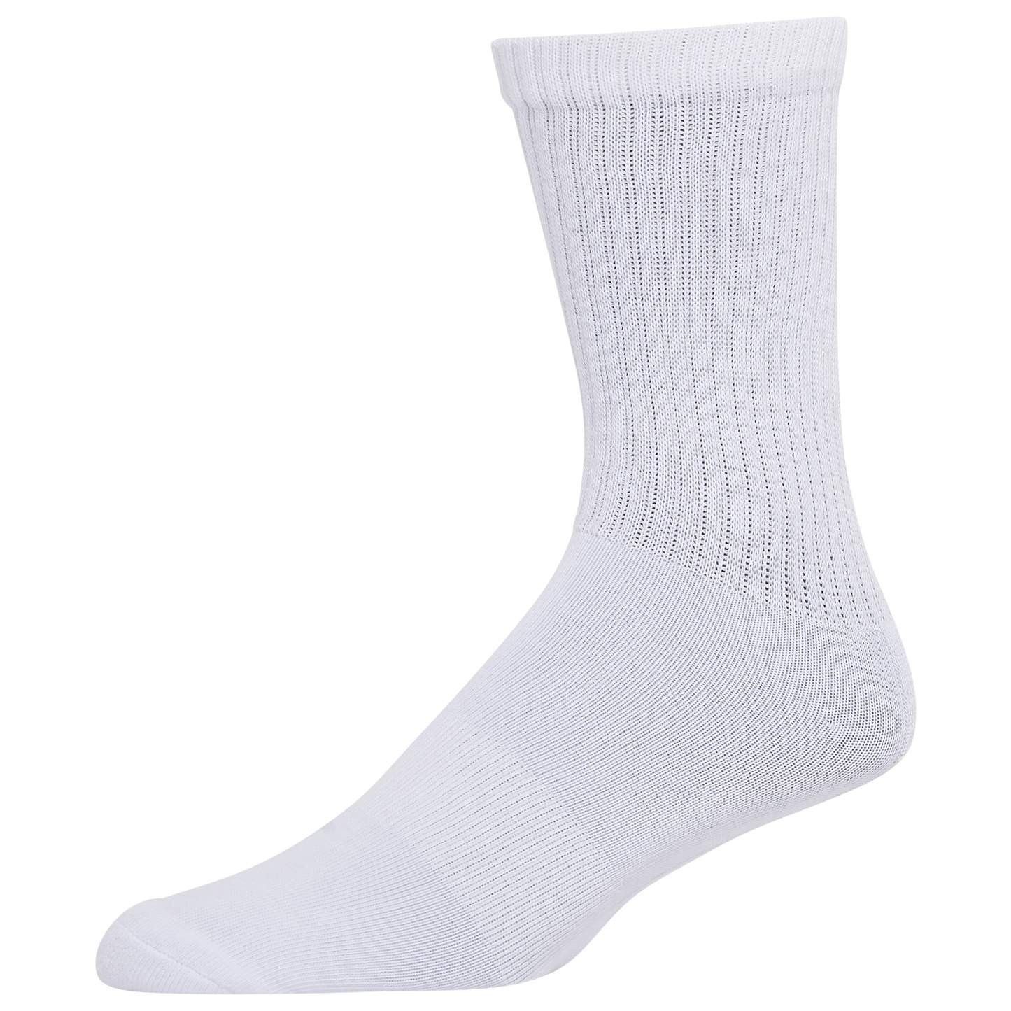 LCKR 6-Pack Athletic Half Cushion Crew Socks - Men's - White/White