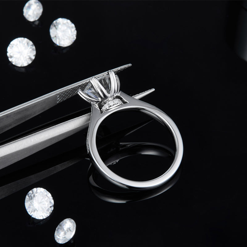 Polaris Round Cut Moissanite Ring - foto 16