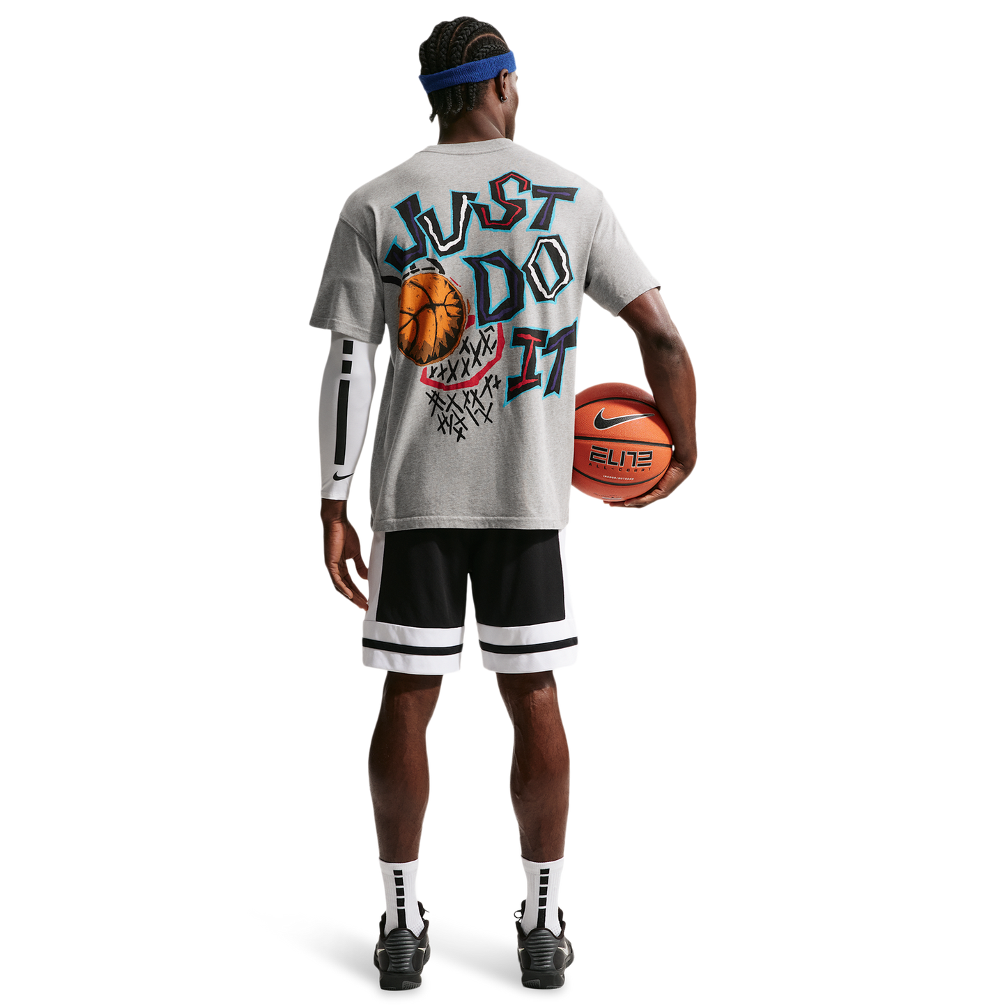 Nike M90 Summit Just Do It Basketball T-Shirt - Men's - Dk Grey Heather