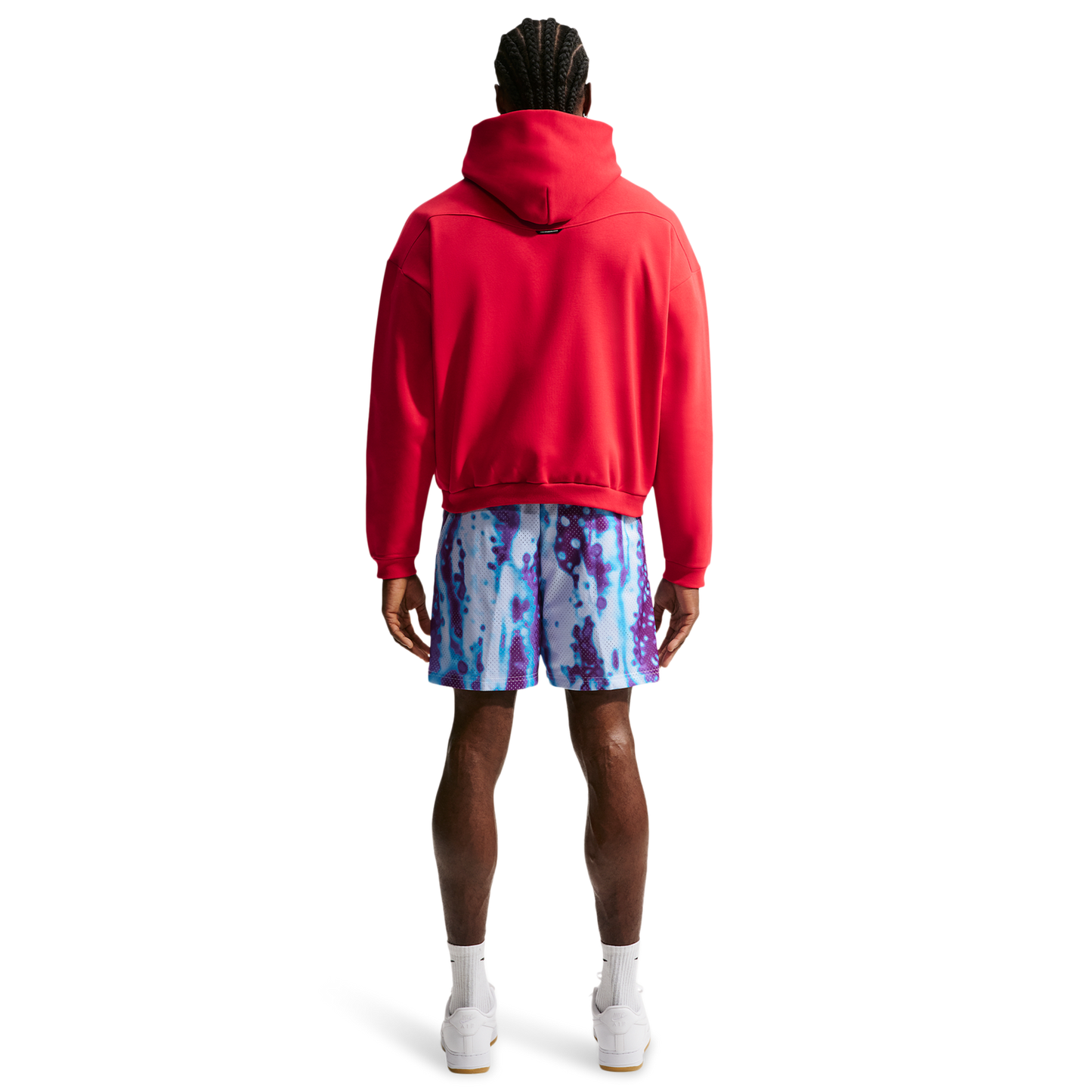 Nike Standard Issue Brushed Pullover Hoodie - Men's - Pale Ivory/University Red