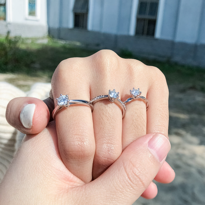 Polaris Round Moissanite Ring - foto 5