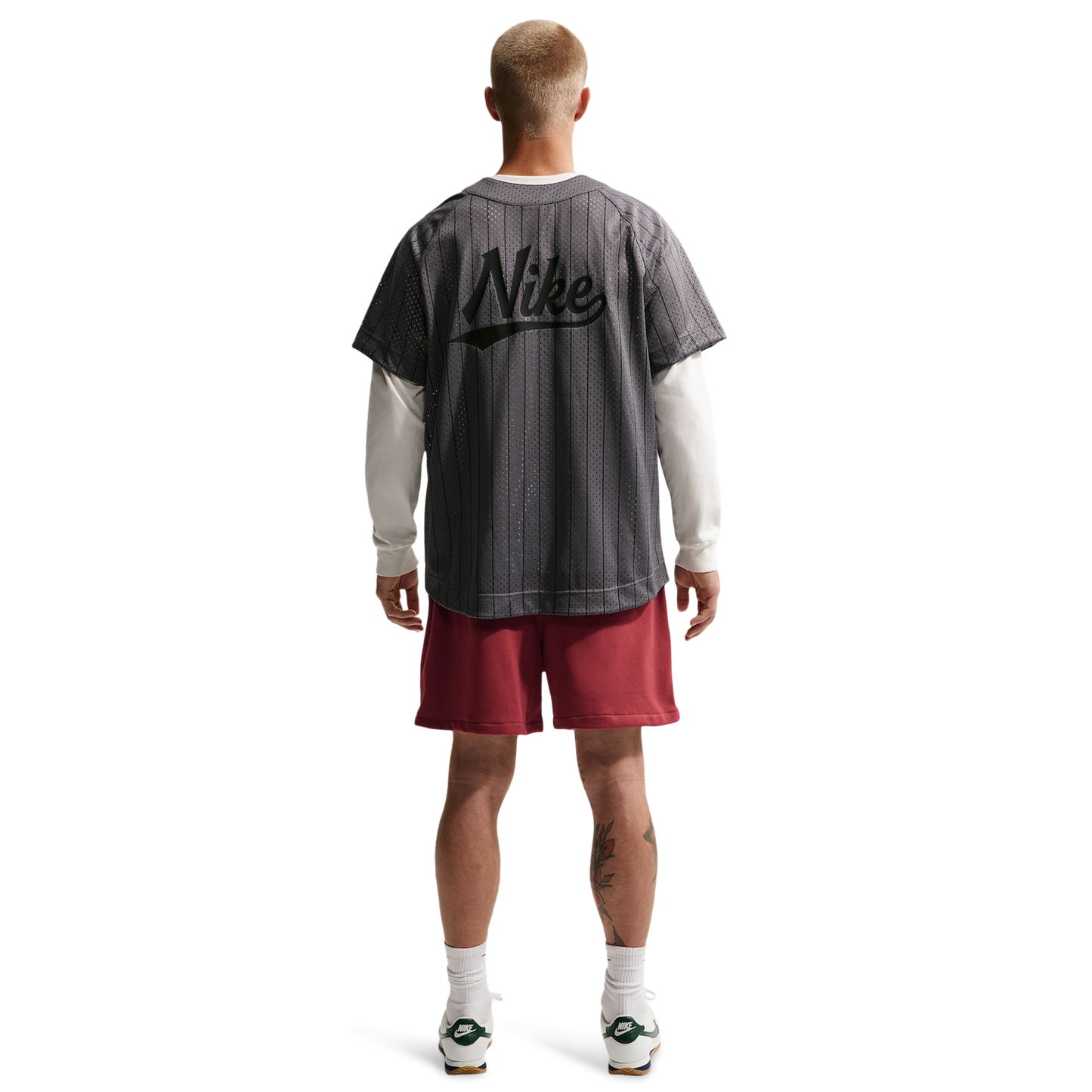 Nike Club Flow French Terry Shorts - Men's - Team Crimson/White/Team Crimson