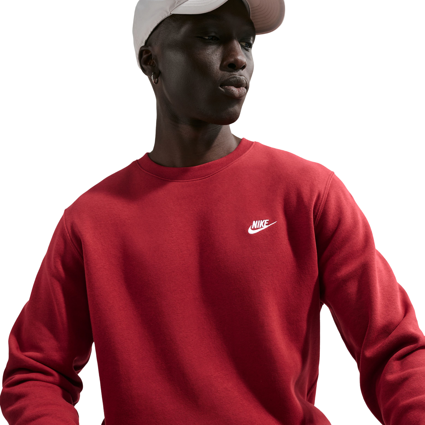 Nike Club Crew - Men's - White/Red