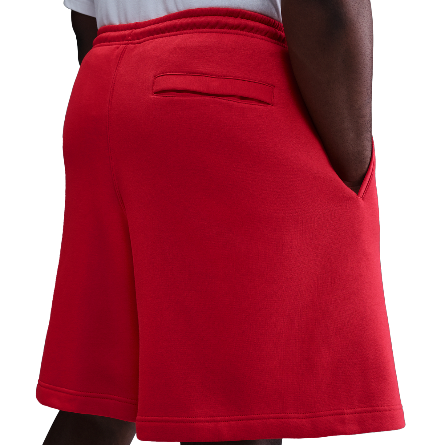 Nike Solo Swoosh Fleece Shorts - Men's - White/Red