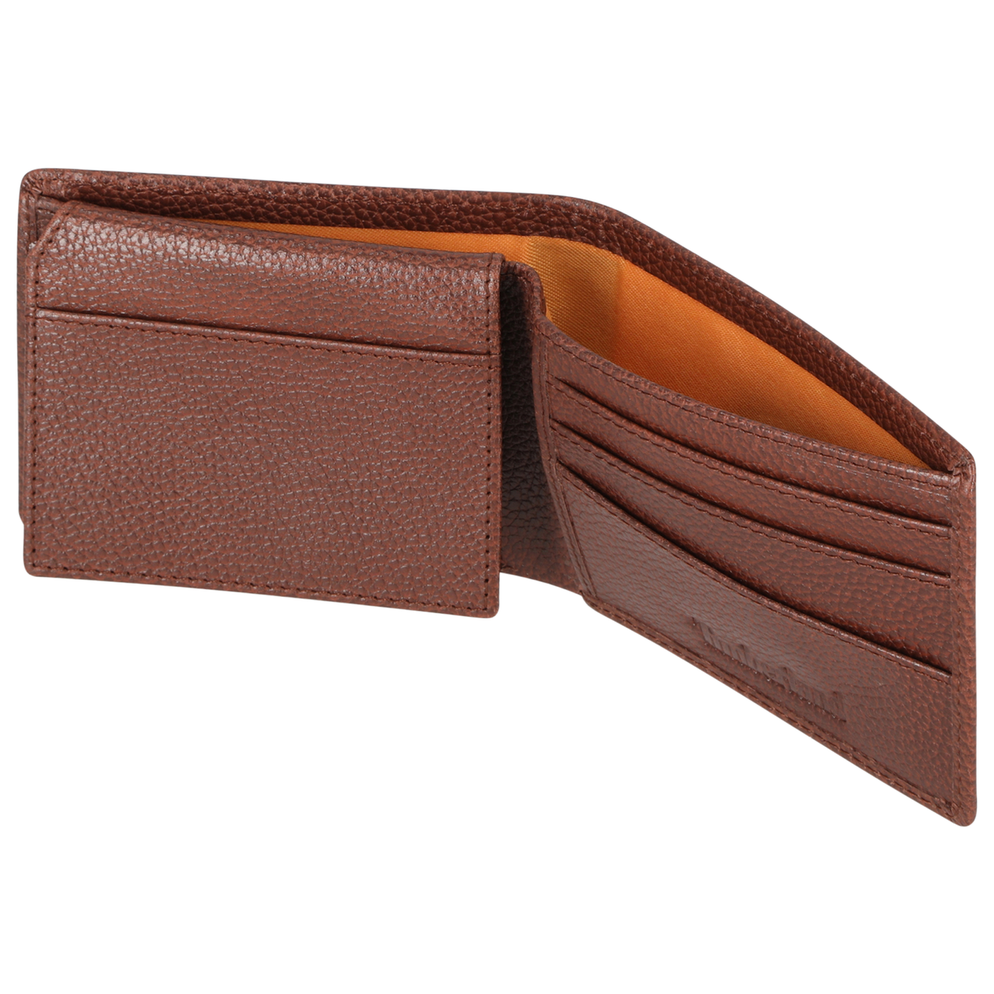 Timberland Metal Tree Logo Passcase Wallet - Men's - Cognac