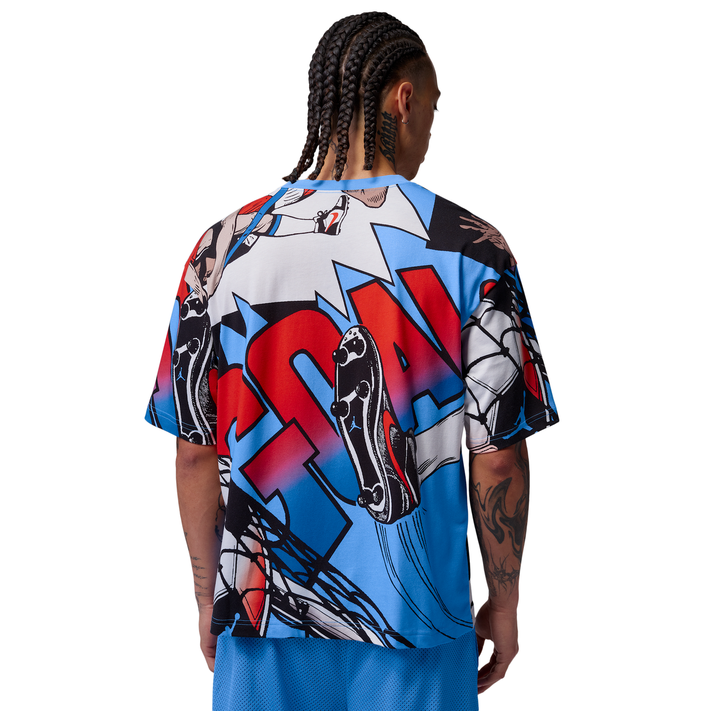Jordan Brooklyn GFX Short Sleeve Crew - Men's - Blue/Red