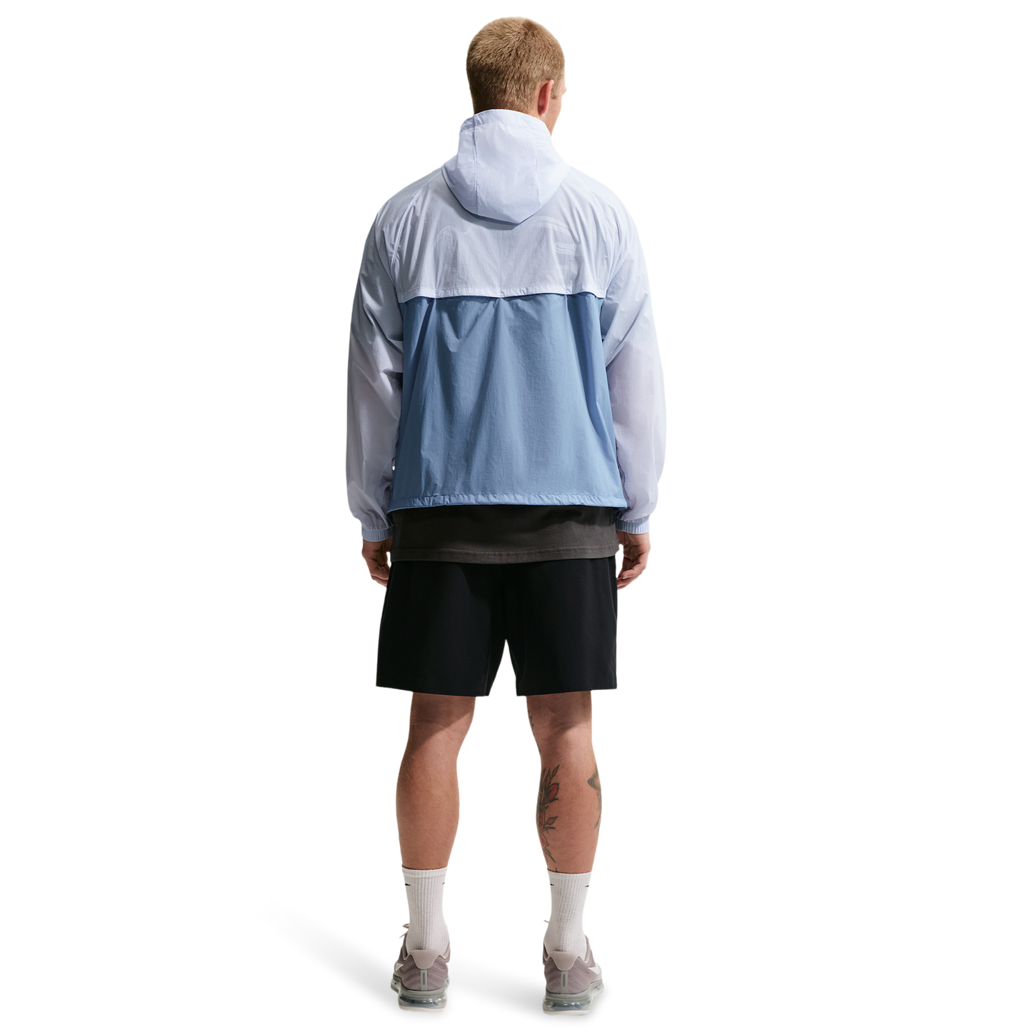 Nike Windrunner Lightweight Unlined FZ UV Jacket - Men's - Hydrogen Blue/Work Blue/White