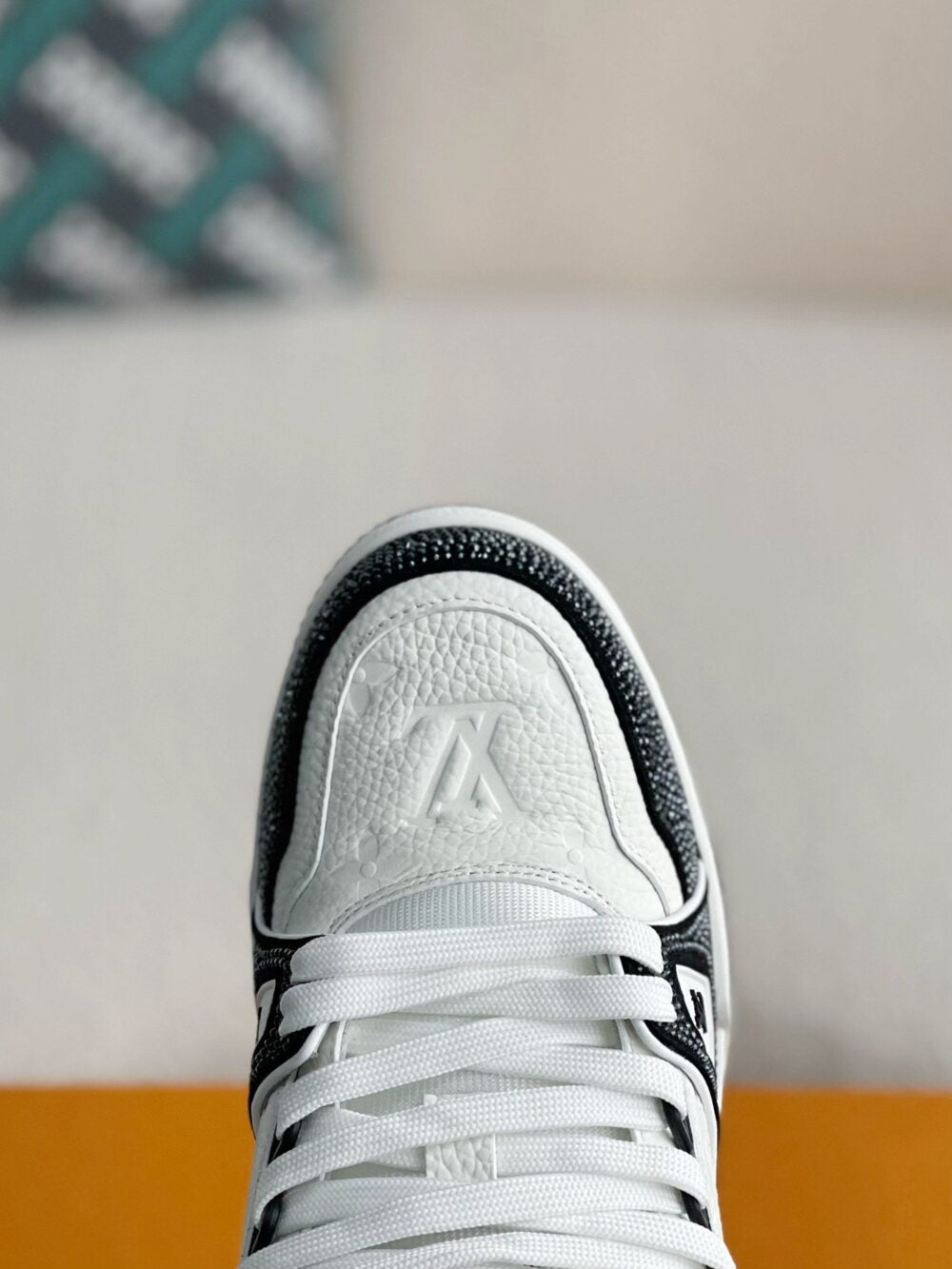 Louis Vuitton LV Trainer Sneaker Denim Monogram Black Diamond