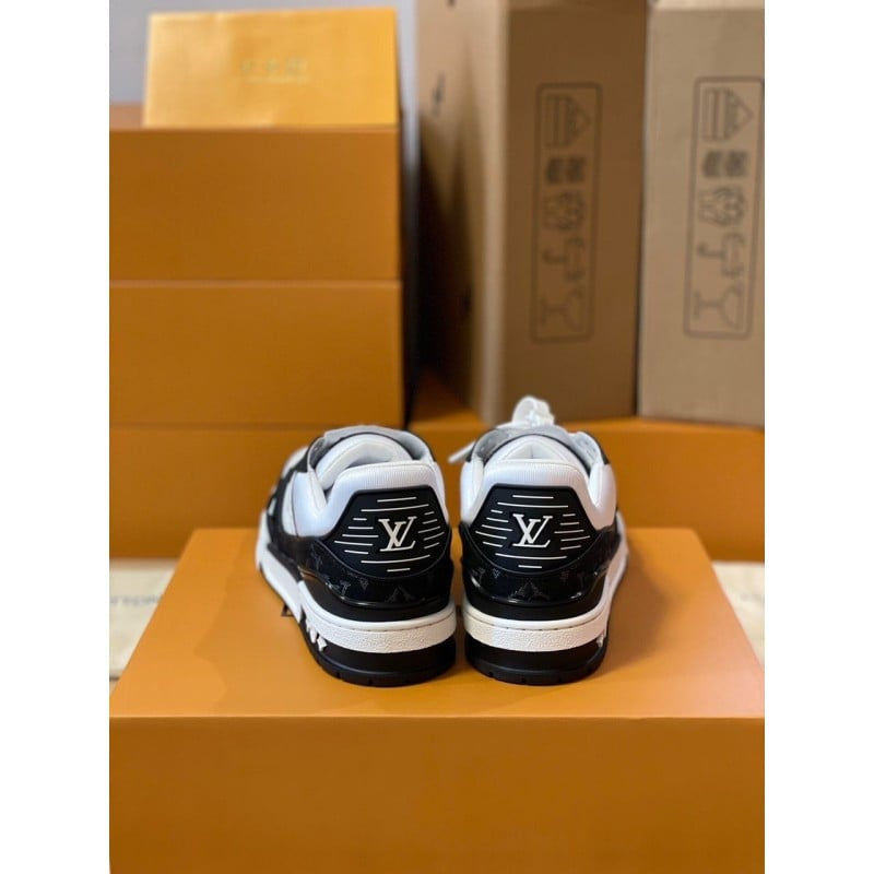 Louis Vuitton LV Trainer Sneaker Monogram Black Denim