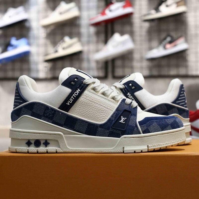 Louis Vuitton LV Trainer Sneaker Damier Denim Blue