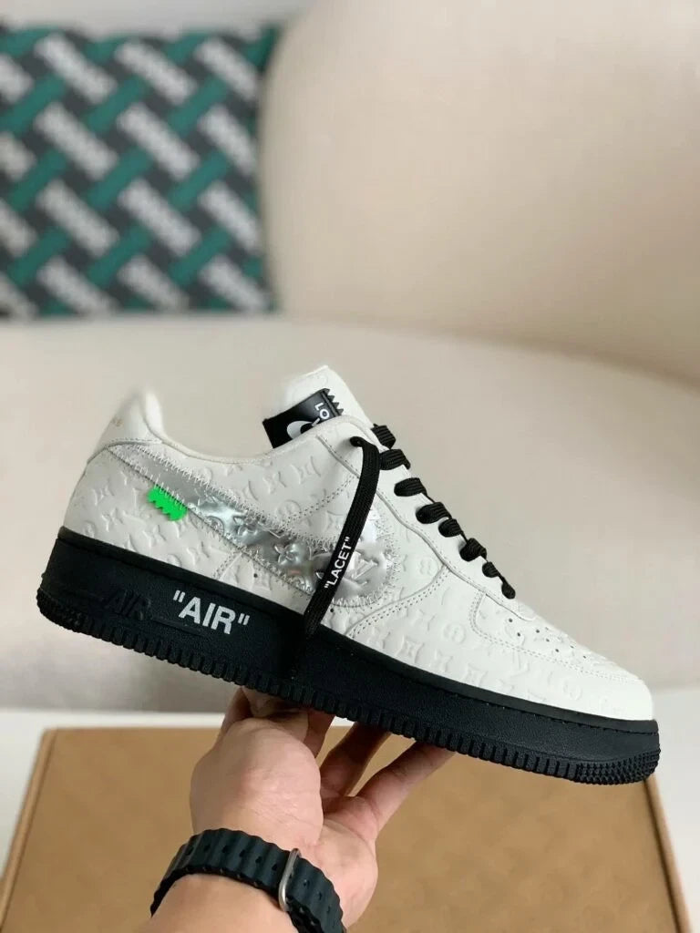 Louis Vuitton x Nike Air Force 1 Low White Black Silver