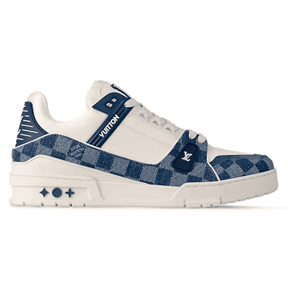 Louis Vuitton LV Trainer Sneaker Damier Denim Blue