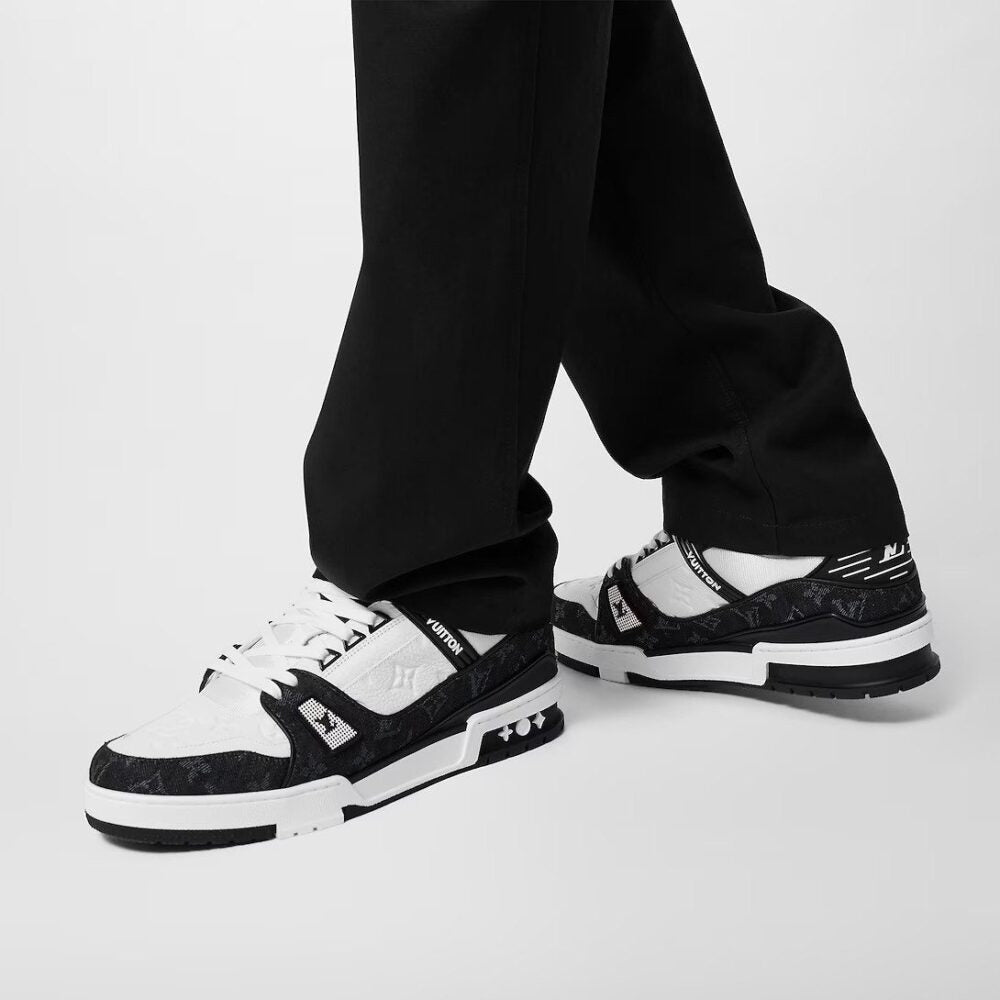 Louis Vuitton LV Trainer Sneaker Monogram Black Denim