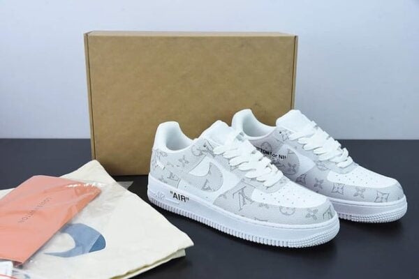 Louis Vuitton x Nike Air Force 1 Low By Virgil Abloh White Gray