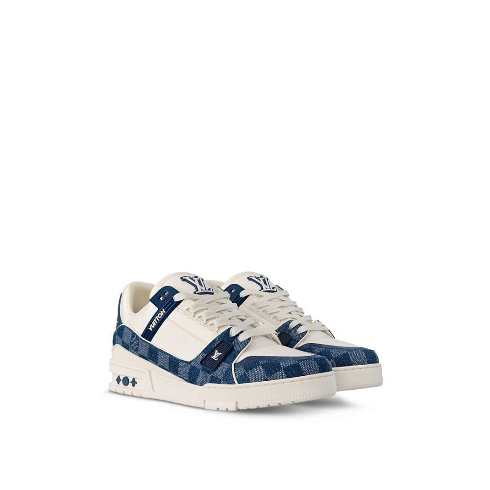 Louis Vuitton LV Trainer Sneaker Damier Denim Blue