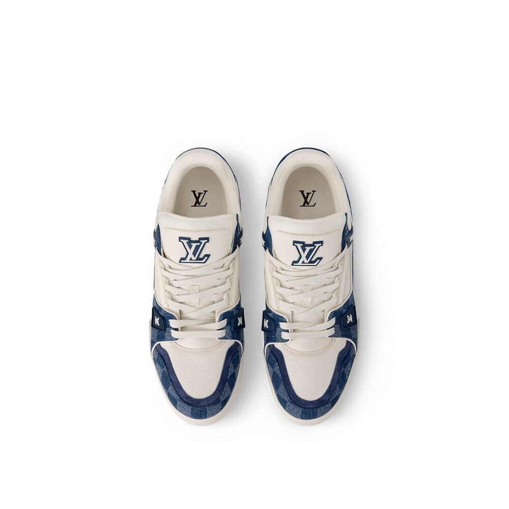 Louis Vuitton LV Trainer Sneaker Damier Denim Blue