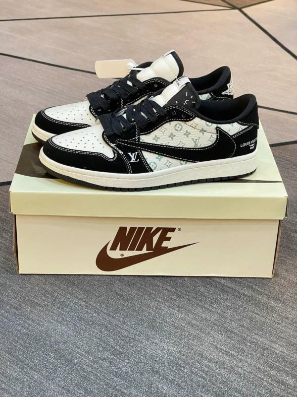 Louis Vuitton x Nike Air Jordan 1 Low Panda Monogram (Custom)