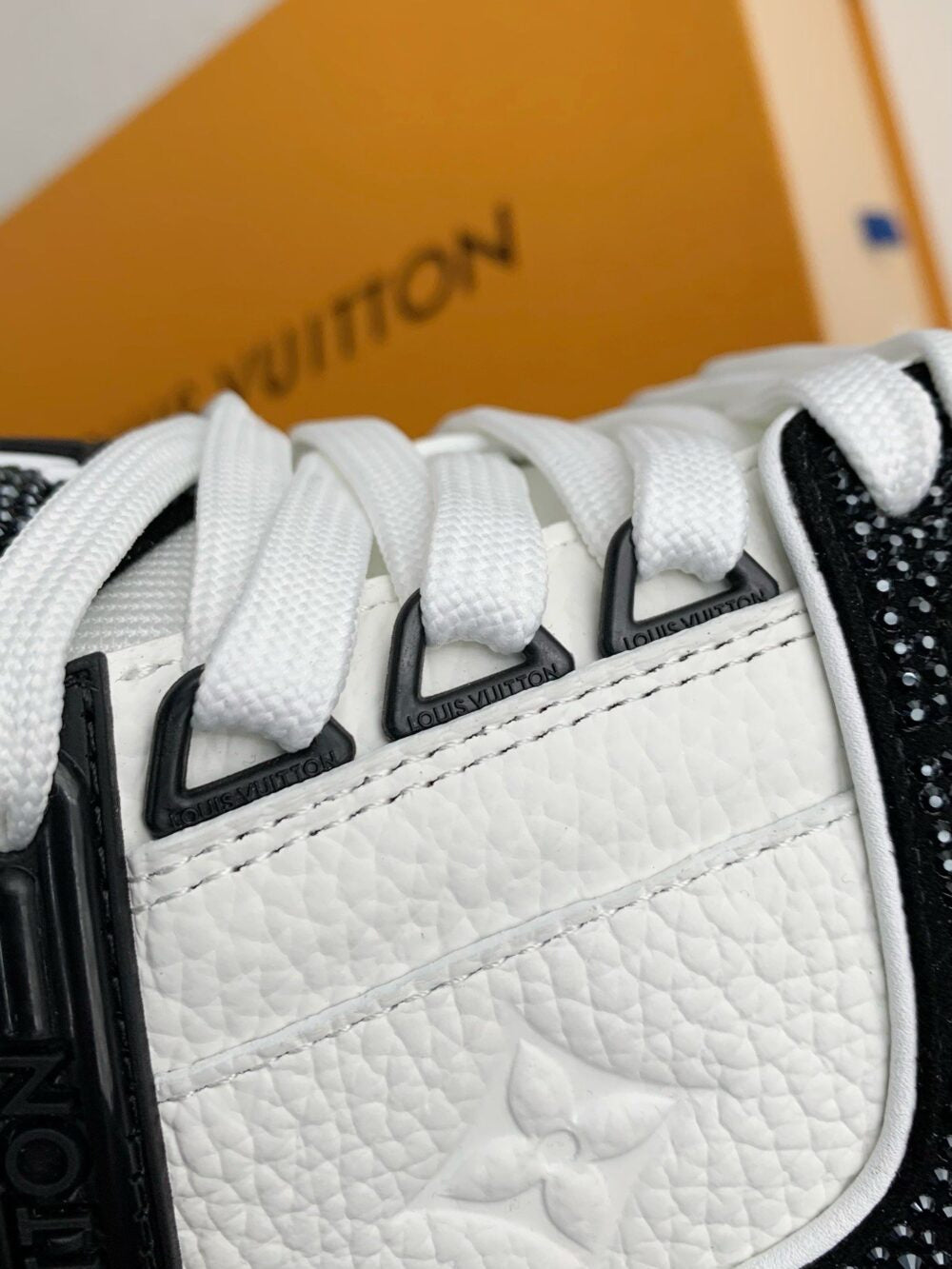 Louis Vuitton LV Trainer Sneaker Denim Monogram Black Diamond