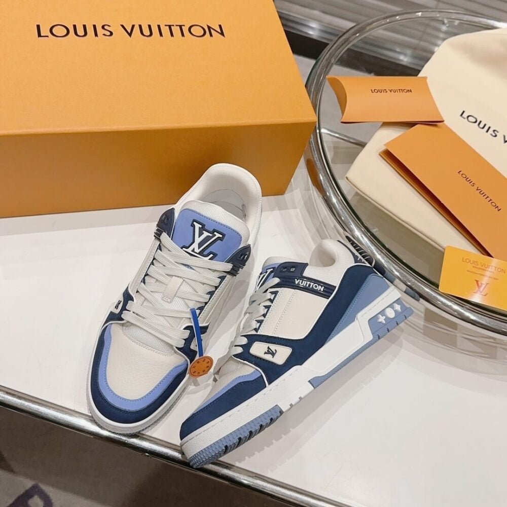 Louis Vuitton LV Trainer Blue Beige