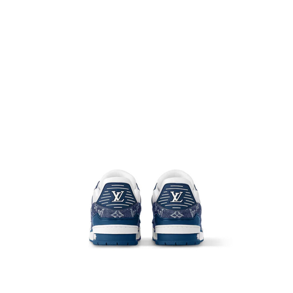 Louis Vuitton LV Trainer Sneaker Denim Monogram Blue