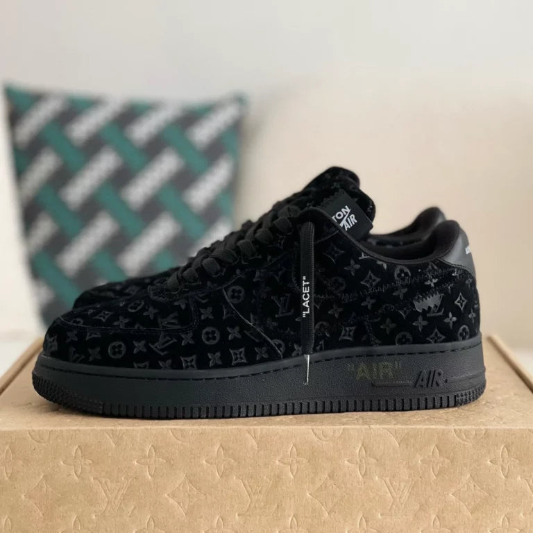 Louis Vuitton x Nike Air Force 1 Low Triple Black