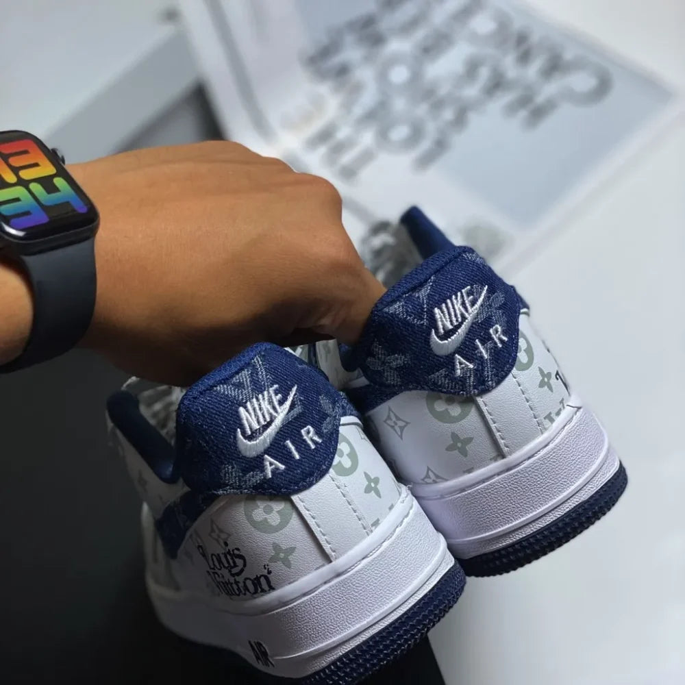 Louis Vuitton x Nike Air Force 1 07 Low White Blue