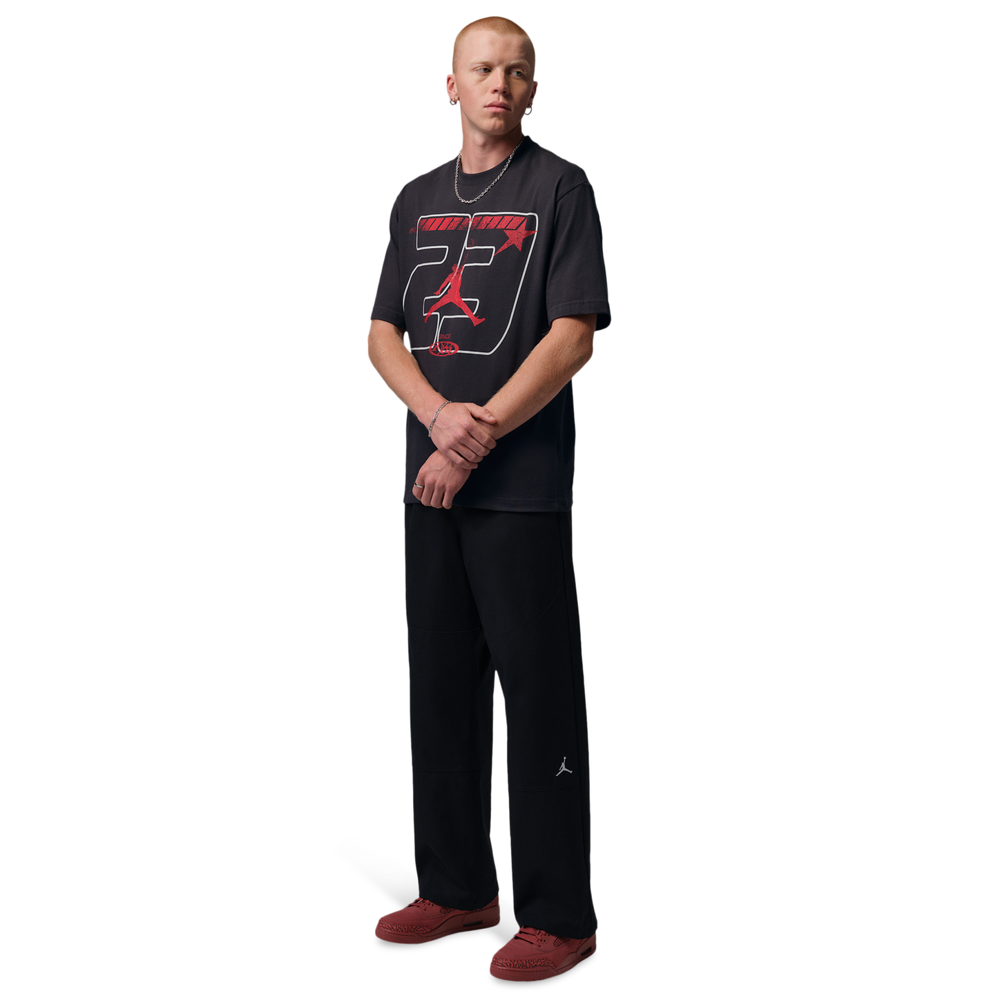 Jordan 23Star Gfx Ss Crew - Men's - Off Noir