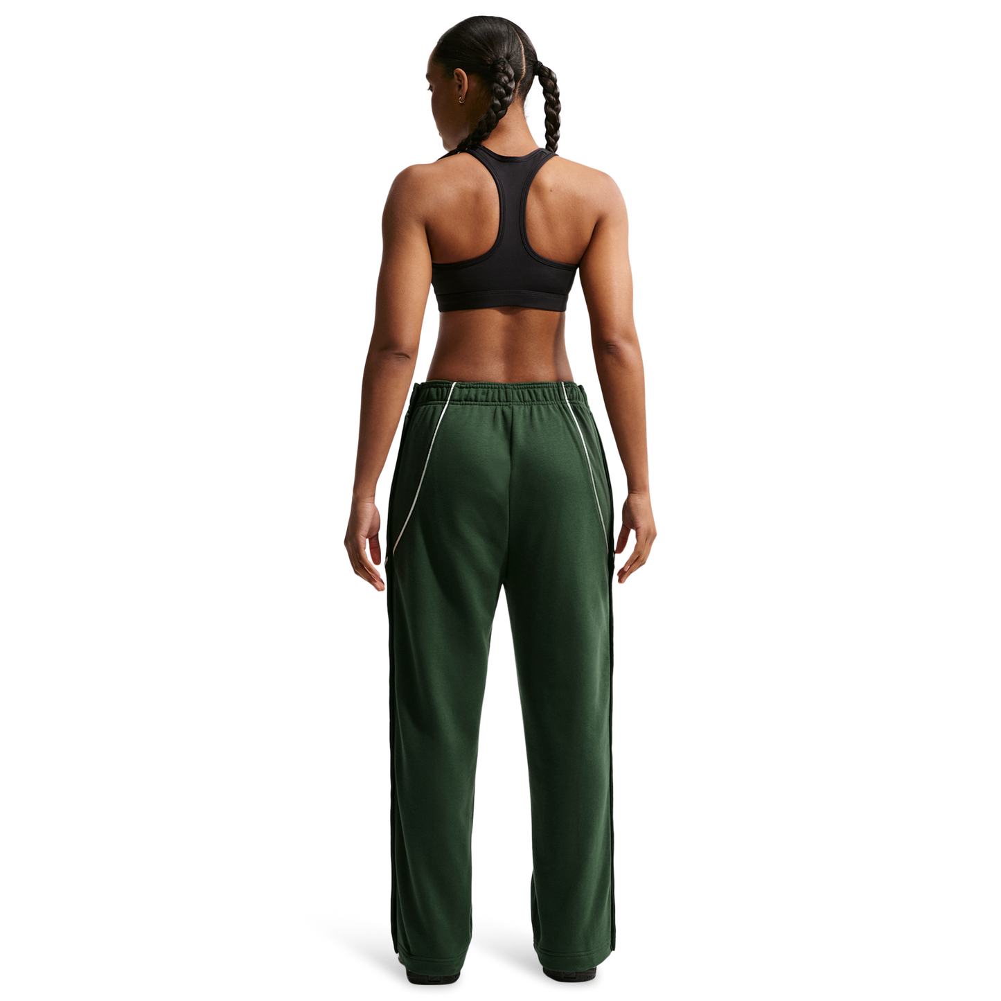 Nike Dri-FIT Swoosh Fleece Tearaway Pants - Women's - Light Silver/Fir
