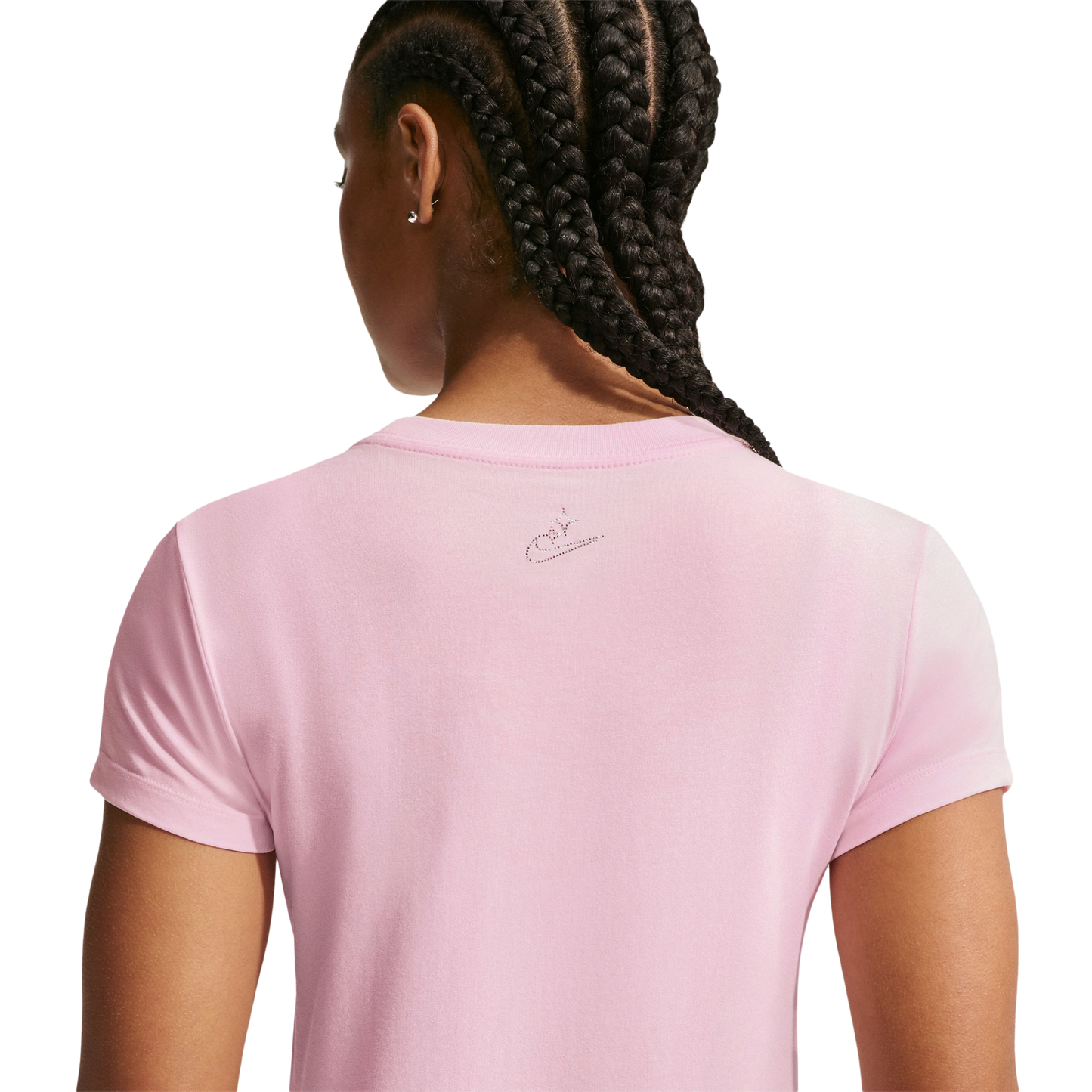 Nike NSW Chill Knit Mid Crop Bling - Women's - Pink Foam/Pink Foam