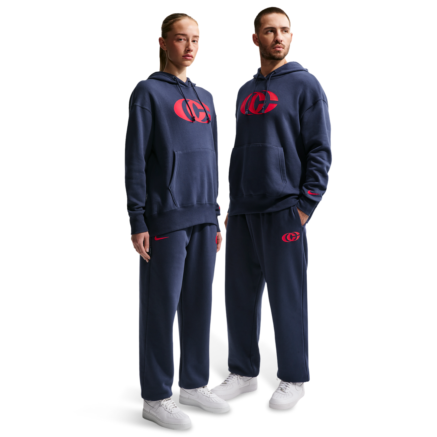 Nike CC Essentials Fleece Pant - Women's - Midnight Navy/University Red/University Red
