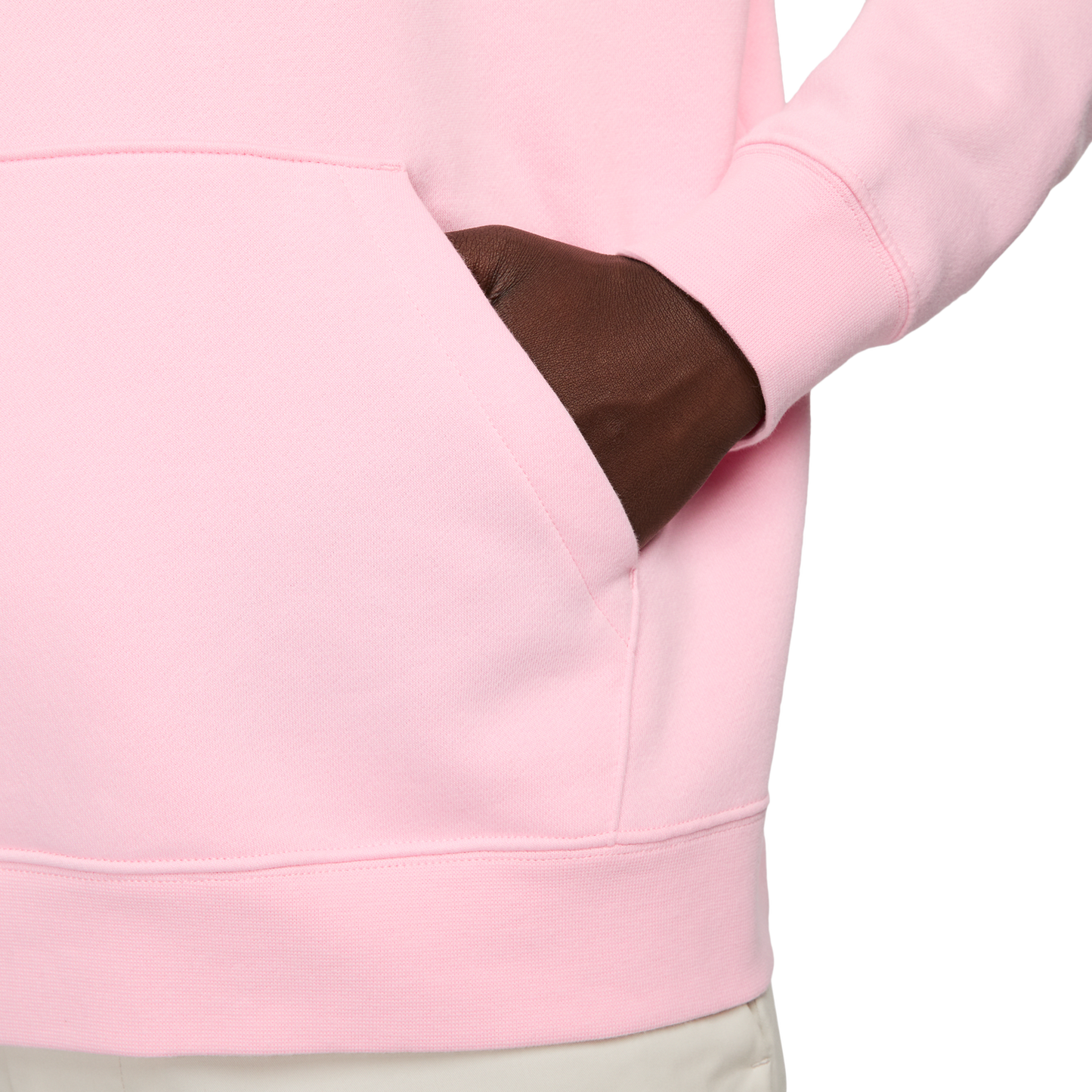 Nike NSW Club Fleece PO Hoodie - Women's - White/Med Soft Pink